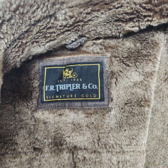 F.R. Tripler Genuine Leather Coat with Lining - Picture 5 of 6